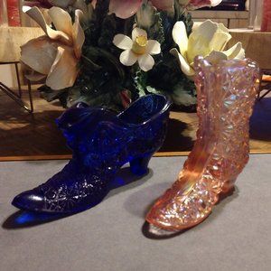 Fenton Signed Blue & Pink Boots